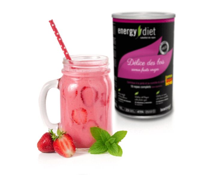 Cóctel de fresa -energía