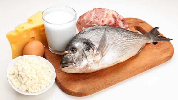 Productos con proteínas y aminoácidos.