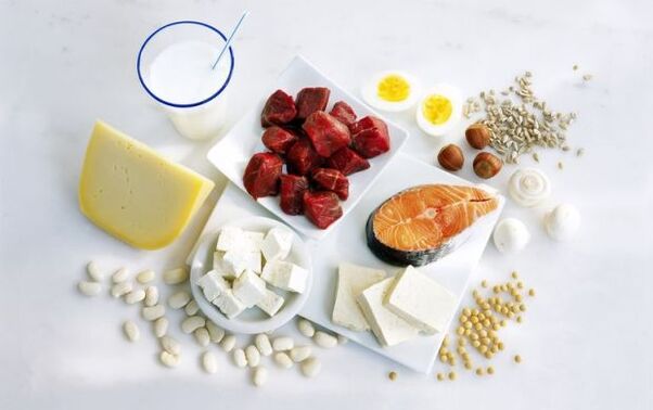 Productos lácteos y carne.